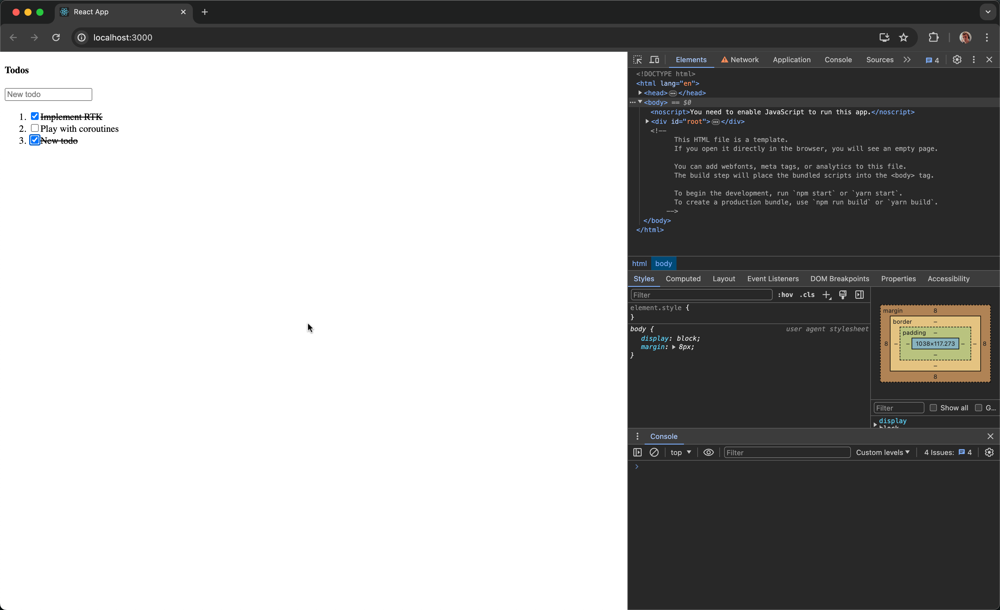 initial TodoList